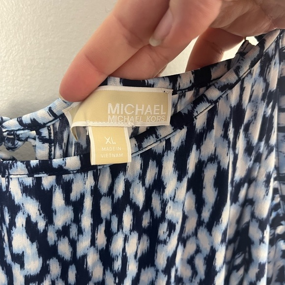 Michael Michael Kors Ikat Printed Cold Shoulder Maxi Dress nwt size xl - Picture 5 of 7